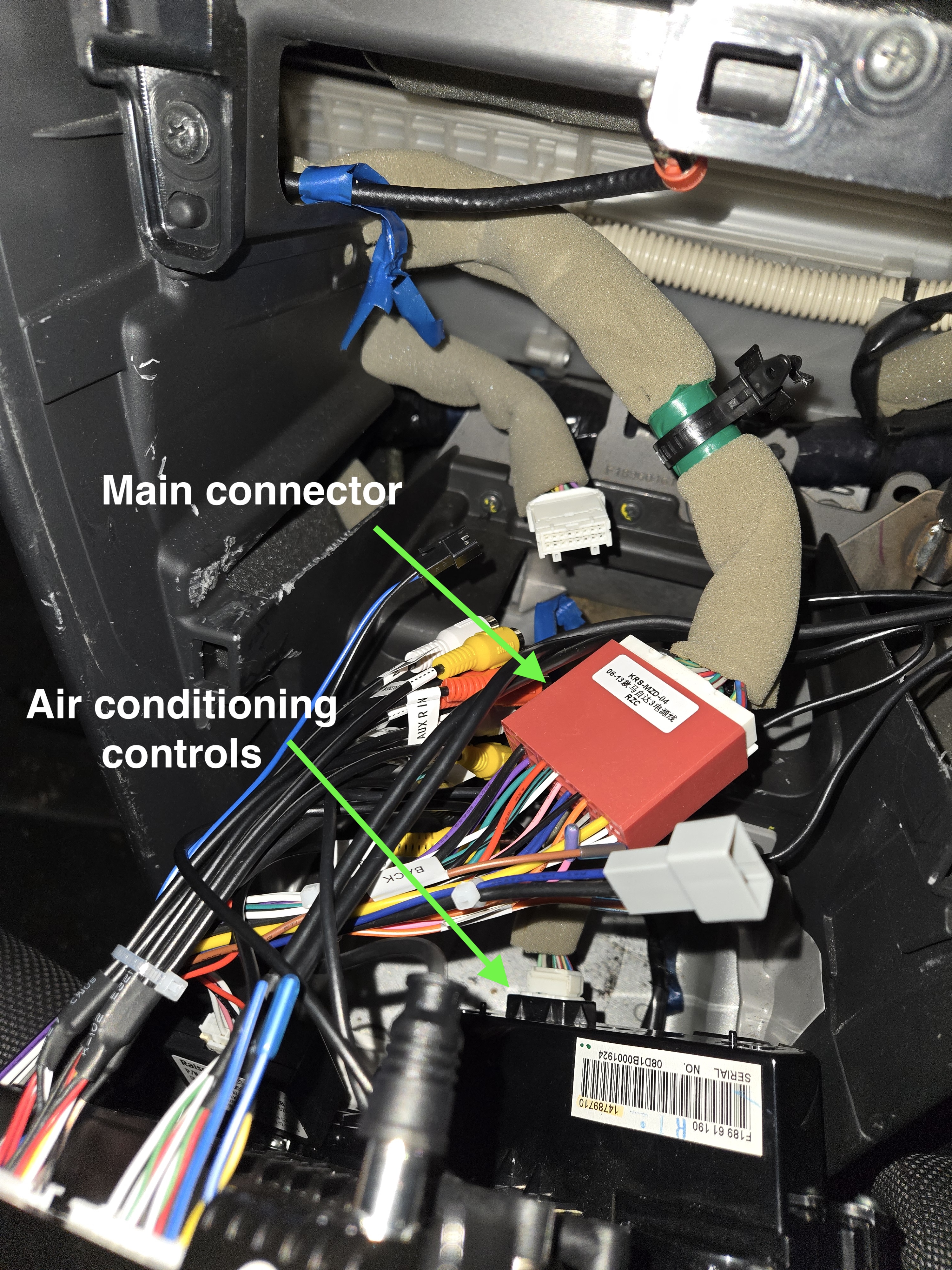 Connections for the new head unit