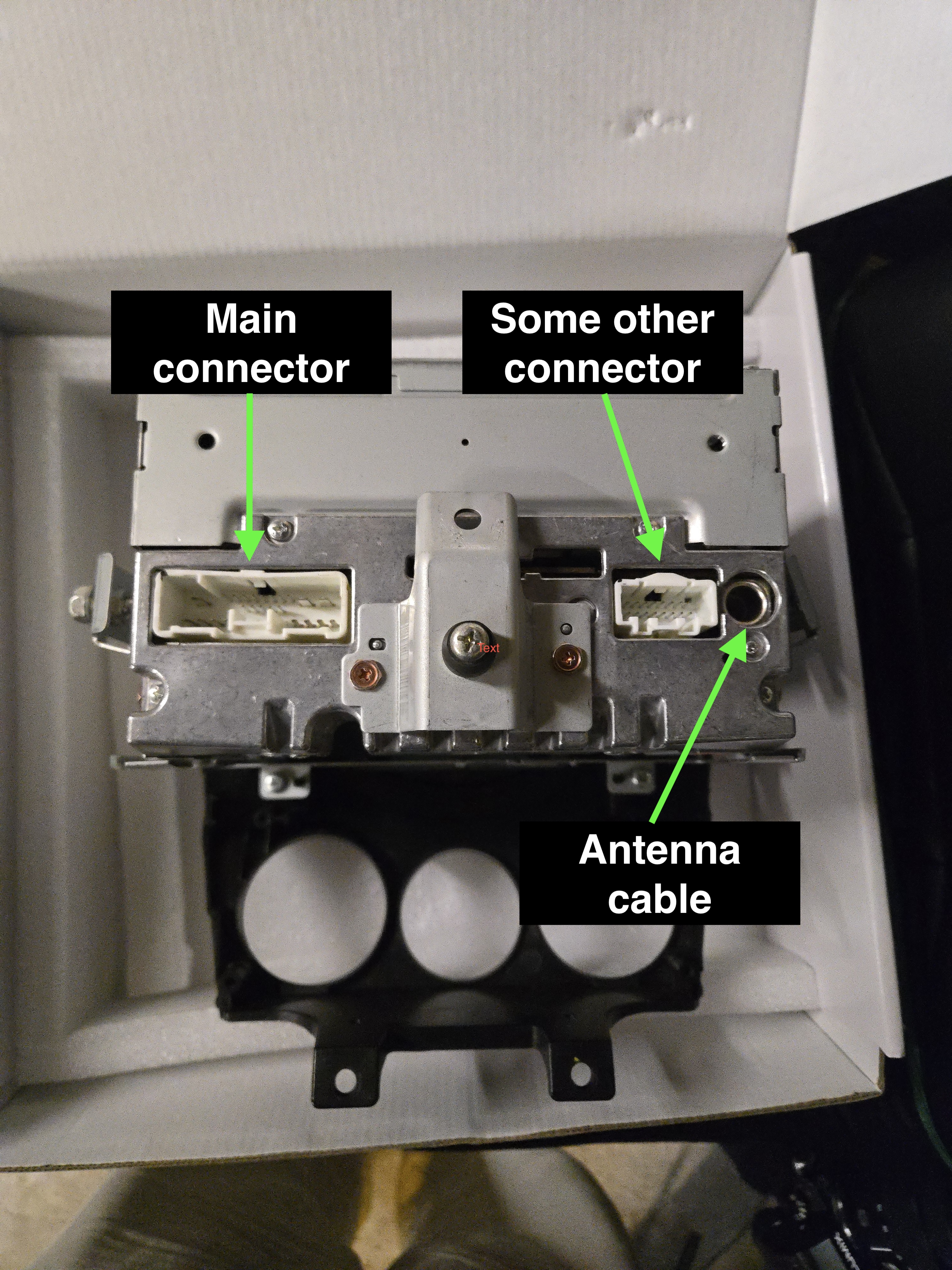 Head unit connections to remove
